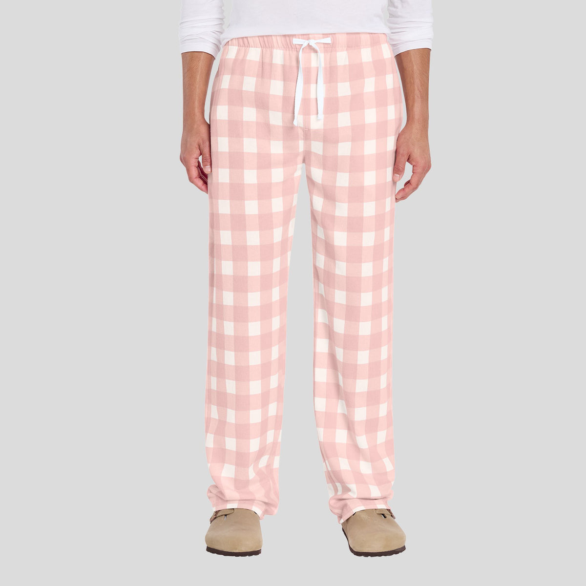 Flannel Pocket Pant | Light Pink/ White Buffalo Check