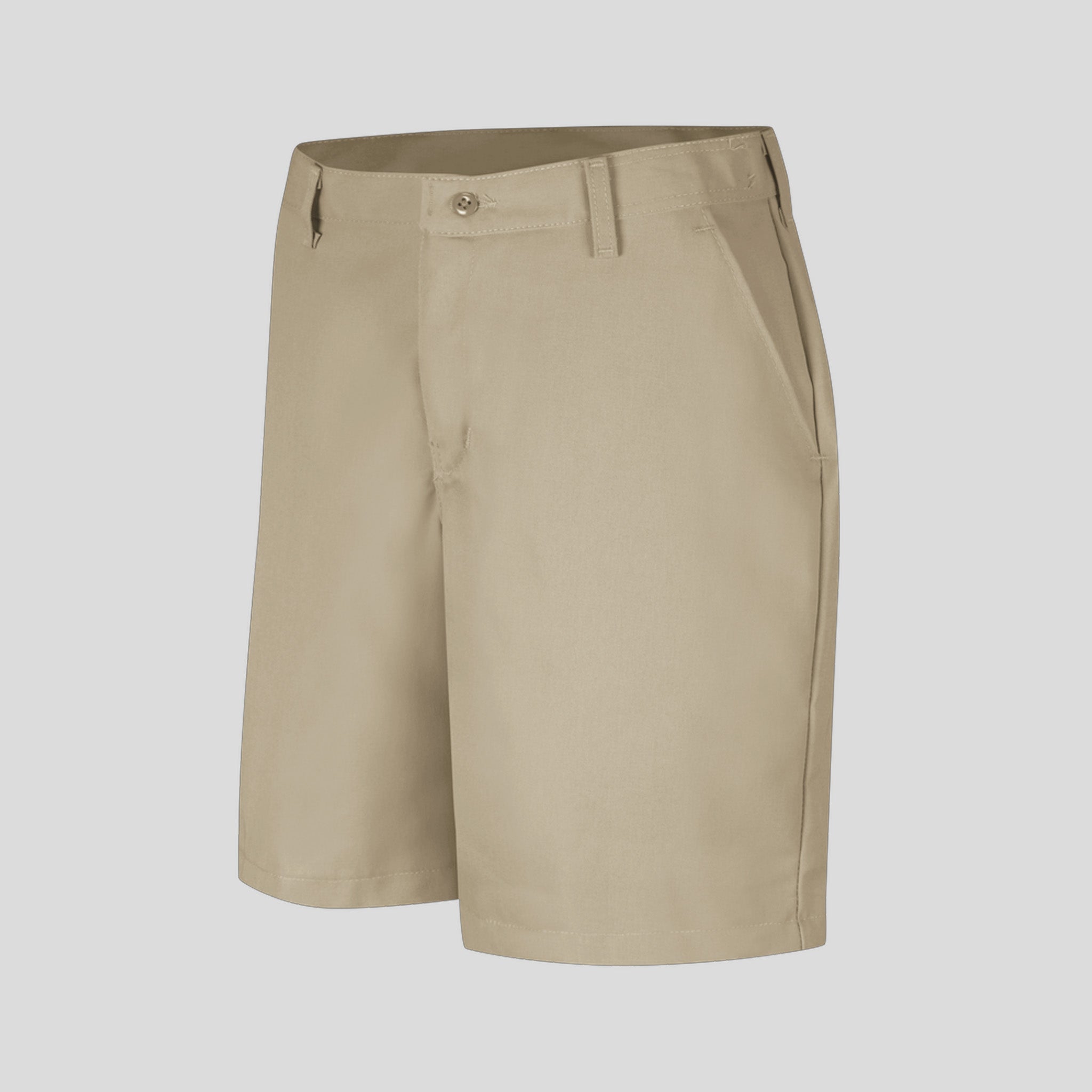 Women's Plain Front Shorts-8" Inseam | Tan