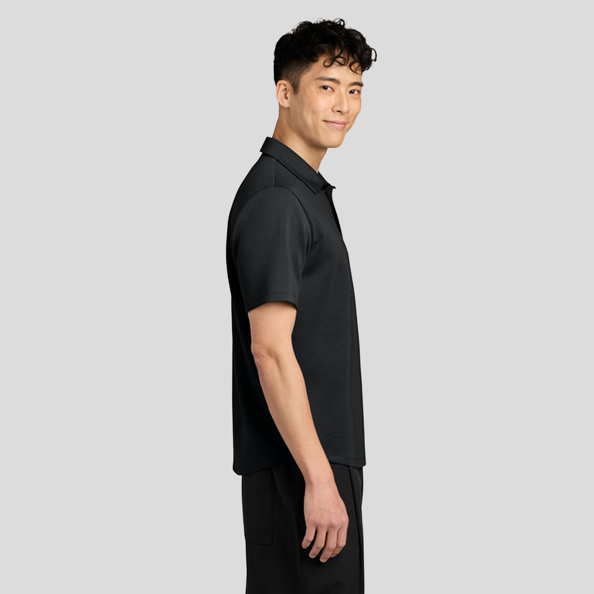 Men's Lite Spacer Polo | Deep Black