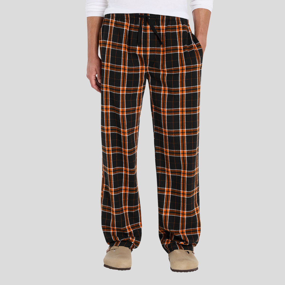 Flannel Pocket Pant | Black/Orange