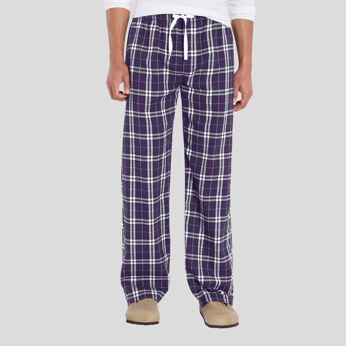 Flannel Pocket Pant | Purple/ White