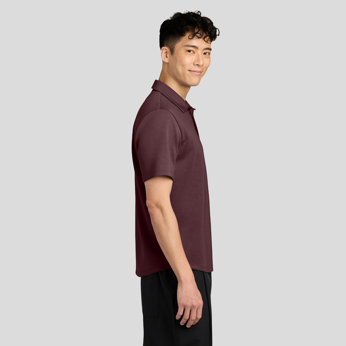 Men's Lite Spacer Polo | Dark Raisin