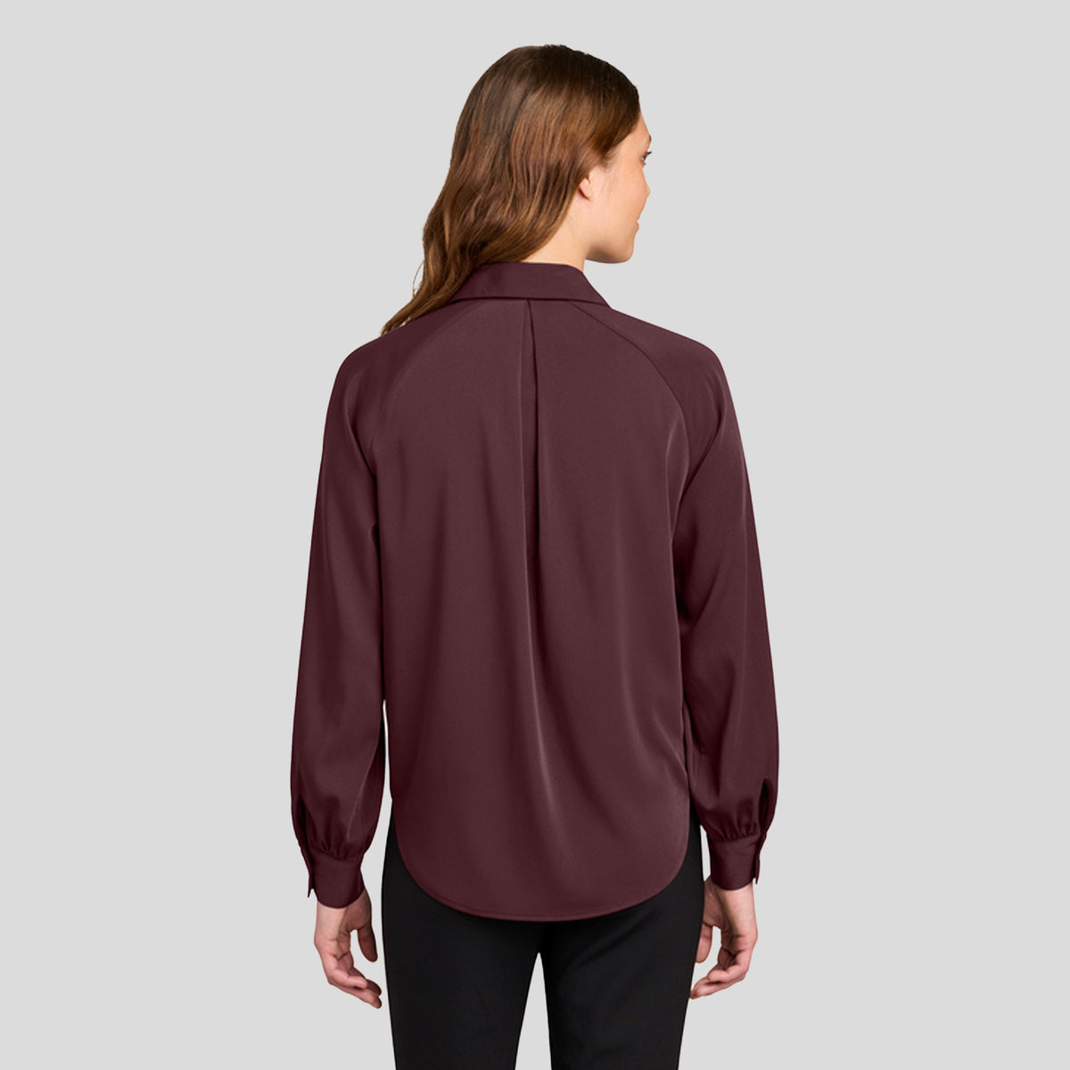 Women’s Long Sleeve Buttery Soft Blouse | Dark Raisin